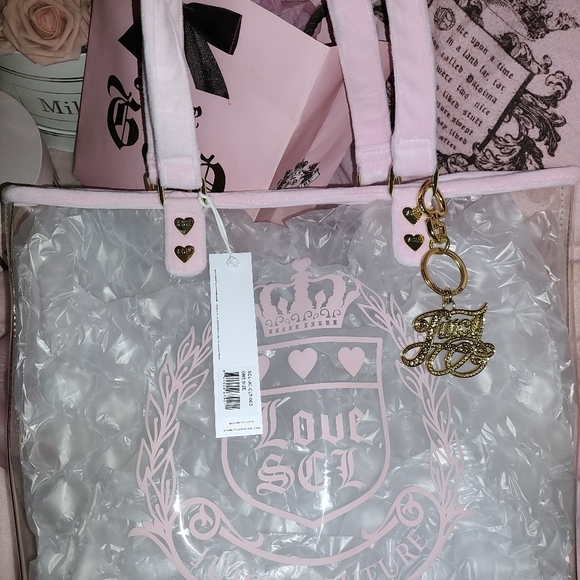 Juicy Couture X Stoney Clover Lane Clear Tote Bag - Picture 7 of 8